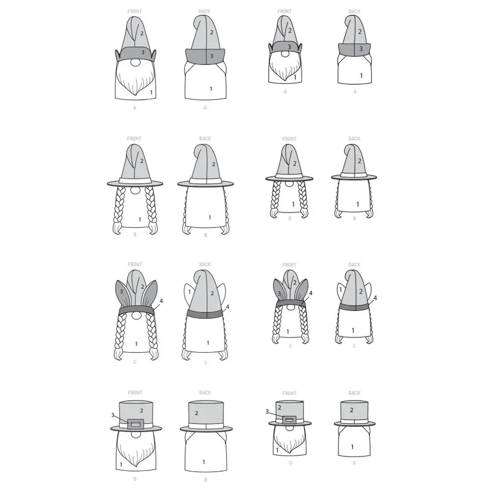 Kwik Sew Sewing Pattern 4322 Knomes Holiday‎ Themes